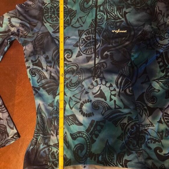vintage Shebeest Womens Medium Full-Zip Cycling Jersey Blue Paisley Print - Picture 8 of 9